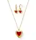Estuche Collar + Aretes Power Romance