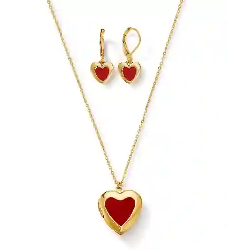 Estuche Collar + Aretes Power Romance