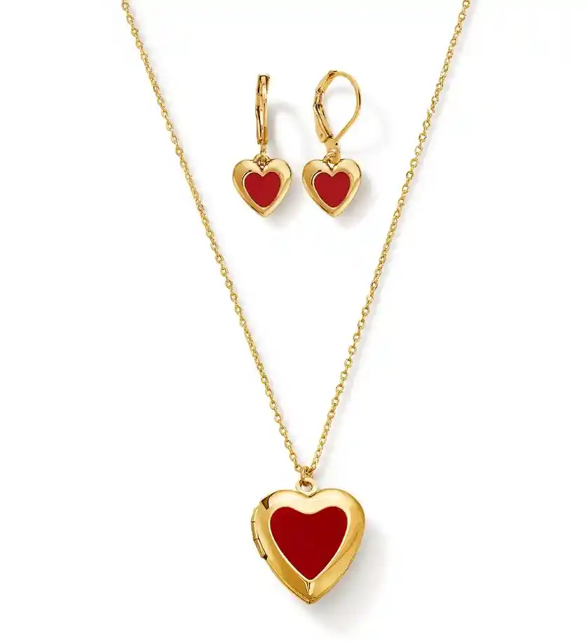 Estuche Collar + Aretes Power Romance
