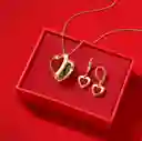Estuche Collar + Aretes Power Romance