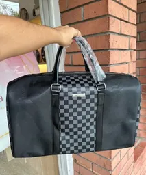 Maleta De Mano Viajera Cuadros Negro