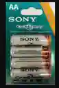 Batería Pila Recargable Aa Sony Blíster X 4 De 4.600 Mah 1.2 V