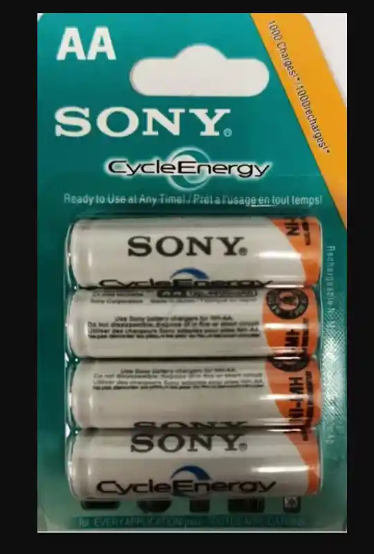 Batería Pila Recargable Aa Sony Blíster X 4 De 4.600 Mah 1.2 V