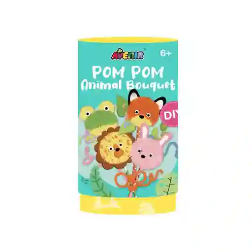 Juego Didáctico Manualidad Pompones Animales Para Niños