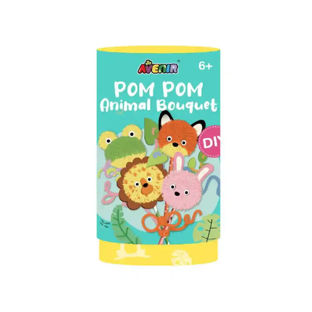 Juego Didáctico Manualidad Pompones Animales Para Niños