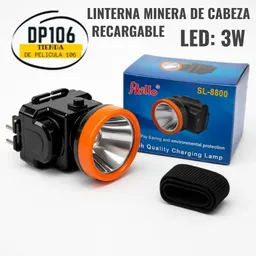 Linterna Minera Recargable De Cabeza – Led 3w