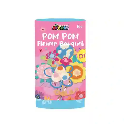 Juego Didáctico Manualidad Pompones Flores Para Niños