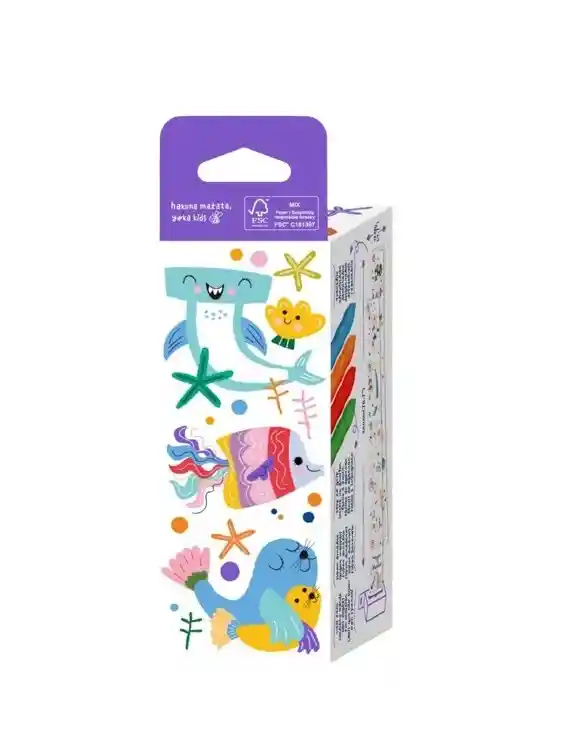 Juego Kit Artístico Para Colorear Vida Marina Para Niños
