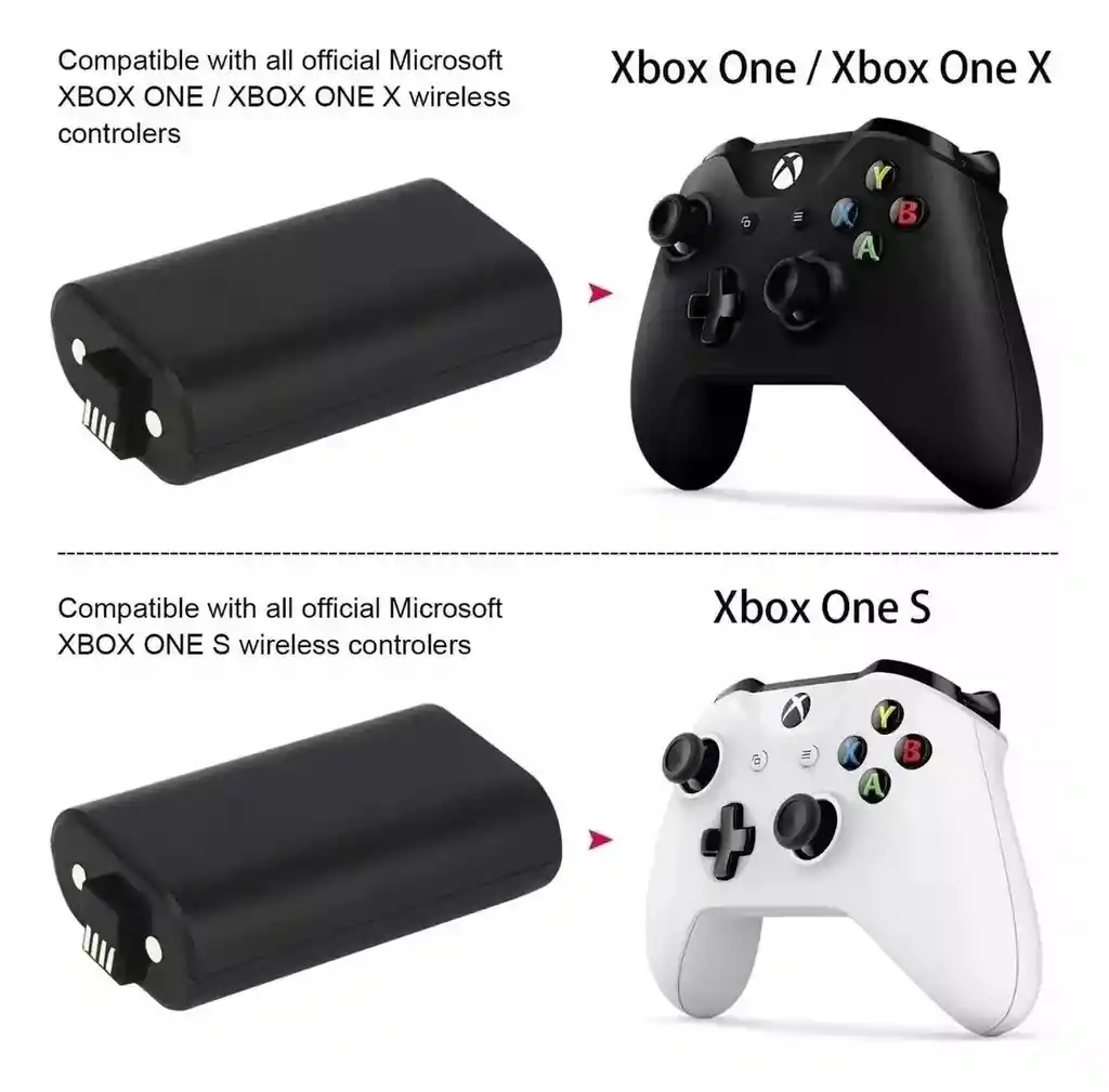 Kit Carga Y Juega Xbox One /x/s Cargador Kit De Juego 2.8 M