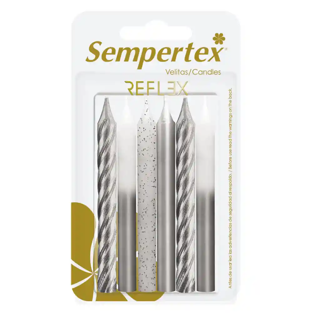 Velita Metal Surtida Plata X 6 Sempertex