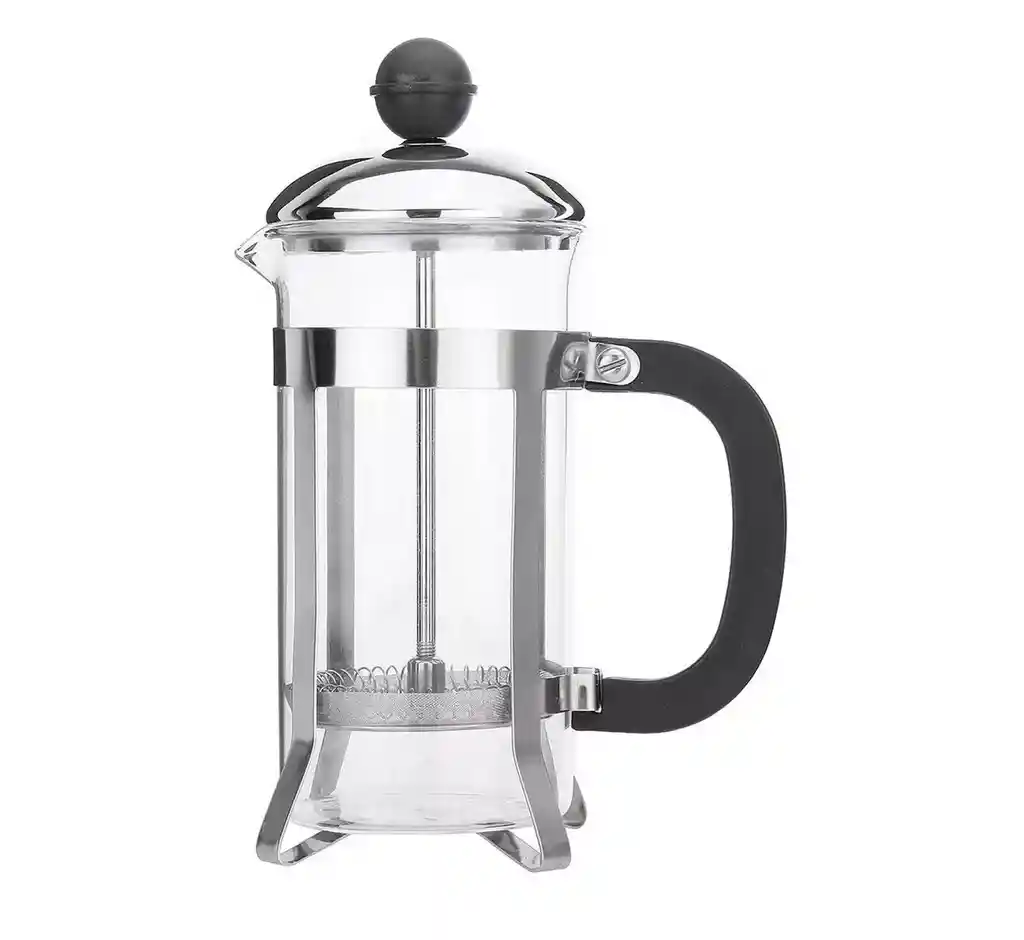 Cafetera Prensa Francesa 600ml En Vidrio - Color Plata