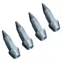 Tapa Válvula 4 Und Punta Lujo Carro Camioneta Moto Universl Gris