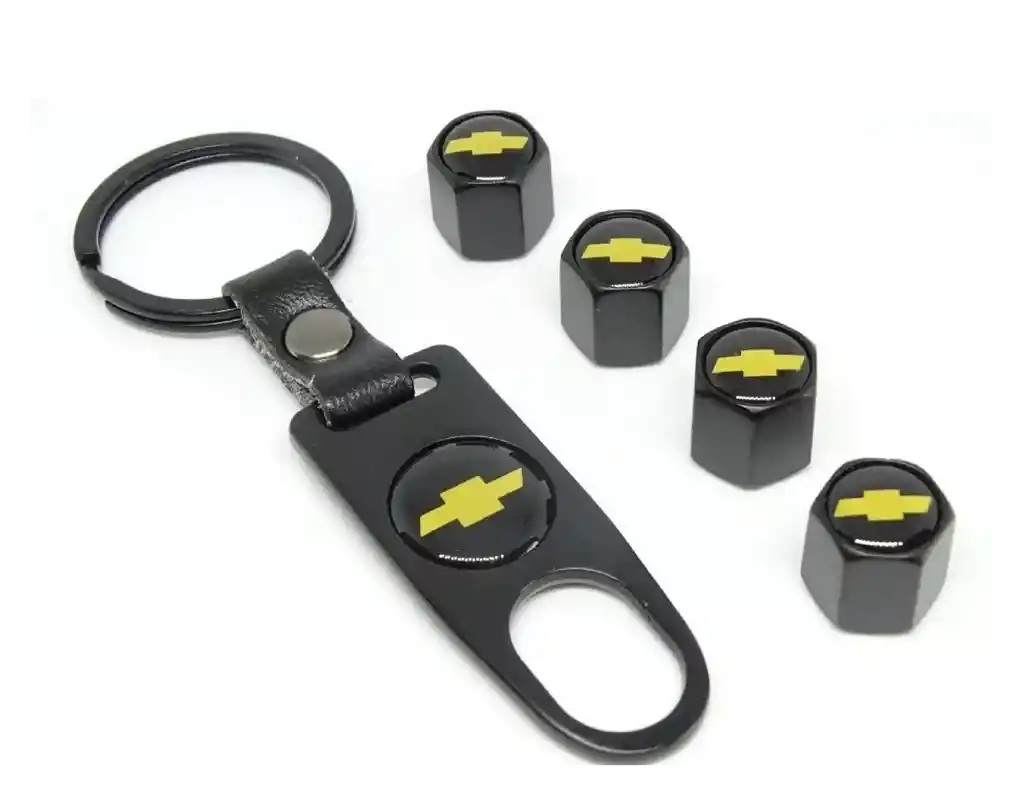Tapa Valvulas Llanta Llavero Kit Accesorios Carro Chevrolet