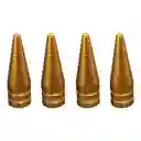 Tapa Válvula 4 Und Punta Lujo Carro Camioneta Moto Universl Dorado