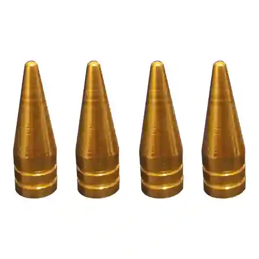 Tapa Válvula 4 Und Punta Lujo Carro Camioneta Moto Universl Dorado