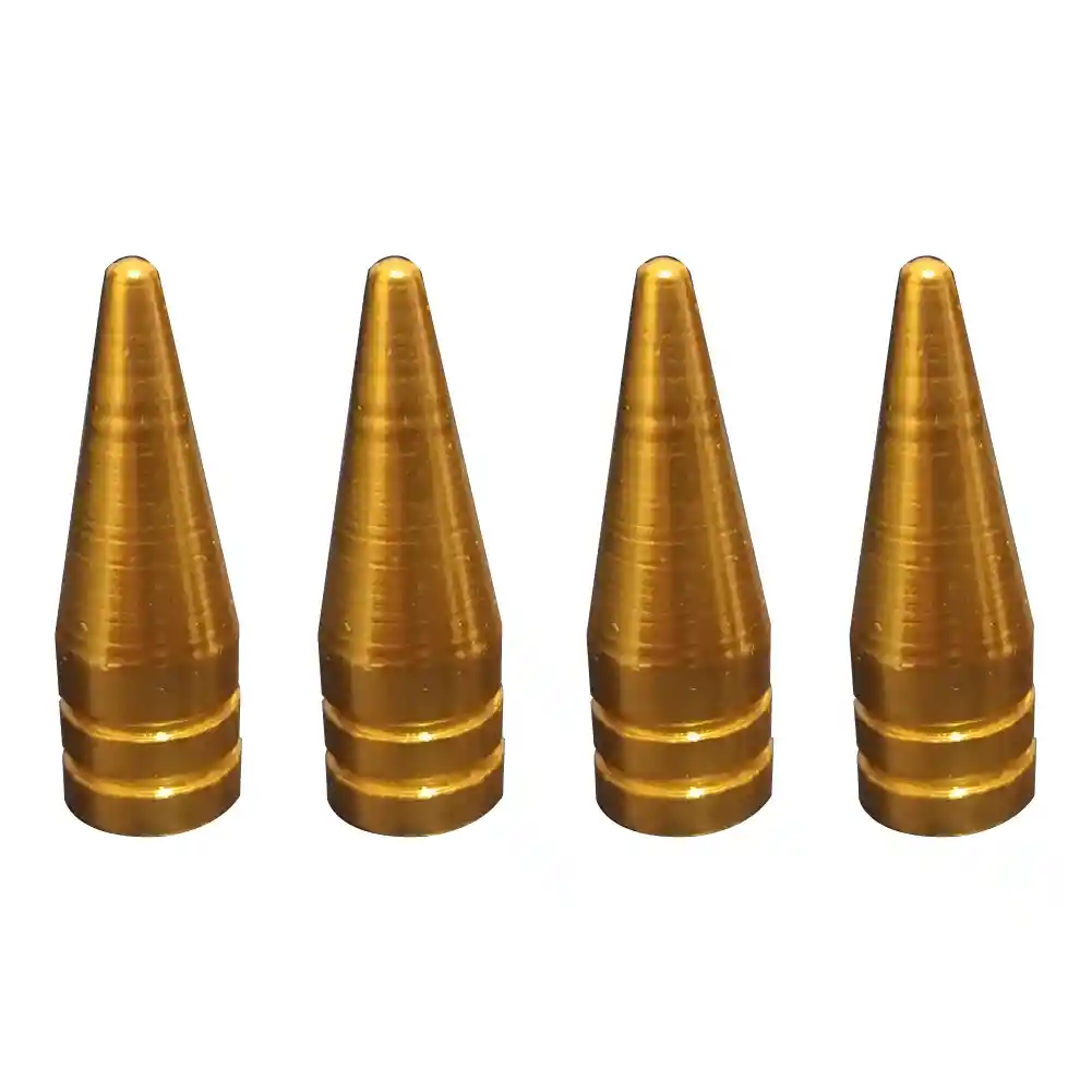 Tapa Válvula 4 Und Punta Lujo Carro Camioneta Moto Universl Dorado