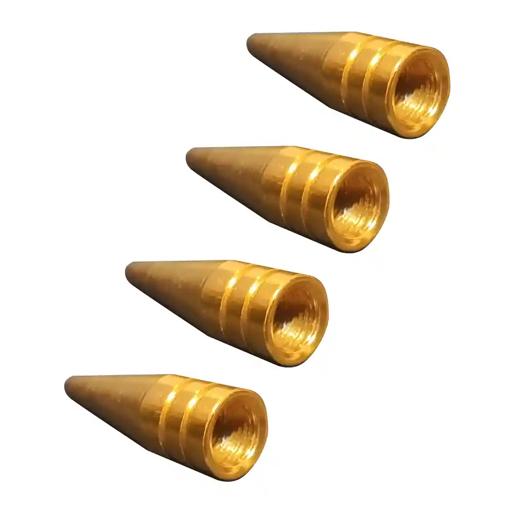 Tapa Válvula 4 Und Punta Lujo Carro Camioneta Moto Universl Dorado