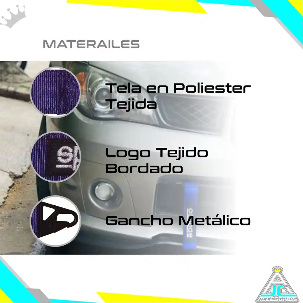Reata De Arrastre Correa Para Carro Auto Spraco Tuning 1 Und Violeta Oscuro Para Exterior