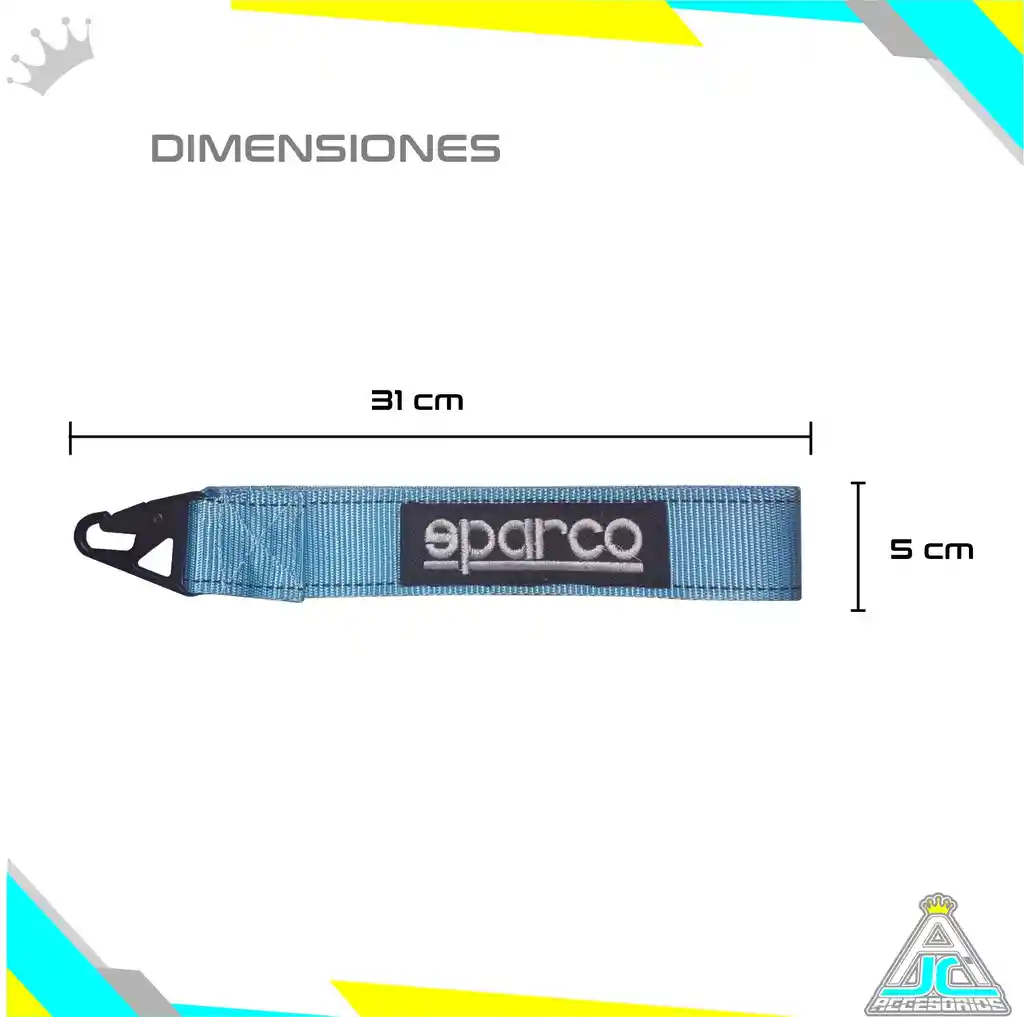 Reata De Arrastre Correa Para Carro Auto Spraco Tuning 1 Und Azul Claro Para Exterior