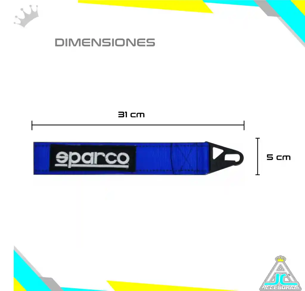 Reata De Arrastre Correa Para Carro Auto Spraco Tuning 1 Und Azul Para Exterior