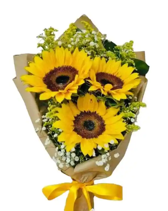 Ramo De Girasoles - Arreglo Floral - Regalo Para Mujer - Arreglo De Flores