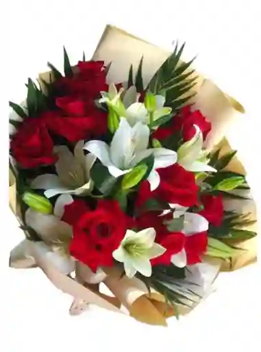 Buquet Rosas Y Lirios