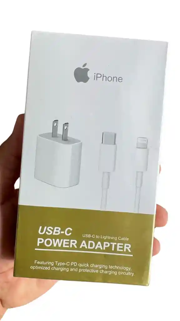 Cargador De Iphone 20w Carga Rapida / Tipo C - Lightning