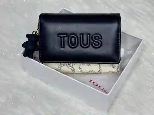 Billetera Tous Beige Con Negro