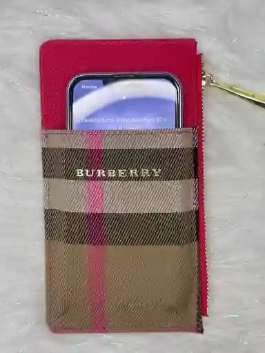 Billetera Burberry "beige-rojo"