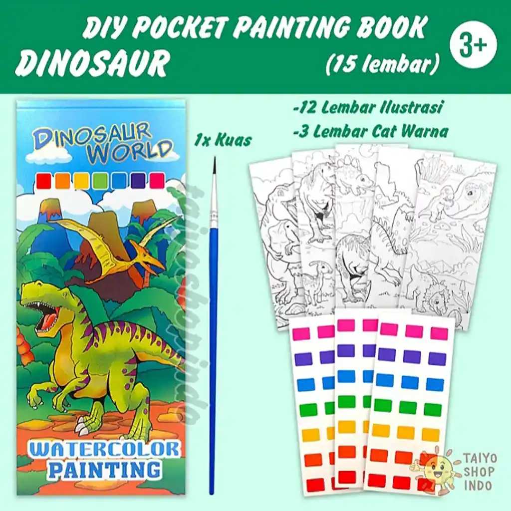 Cuadernillo Para Pintar Acuarela Cuaderno Para Niños/as Pincel