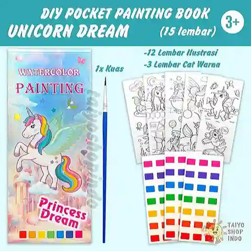 Cuadernillo Para Pintar Acuarela Cuaderno Para Niños/as Pincel