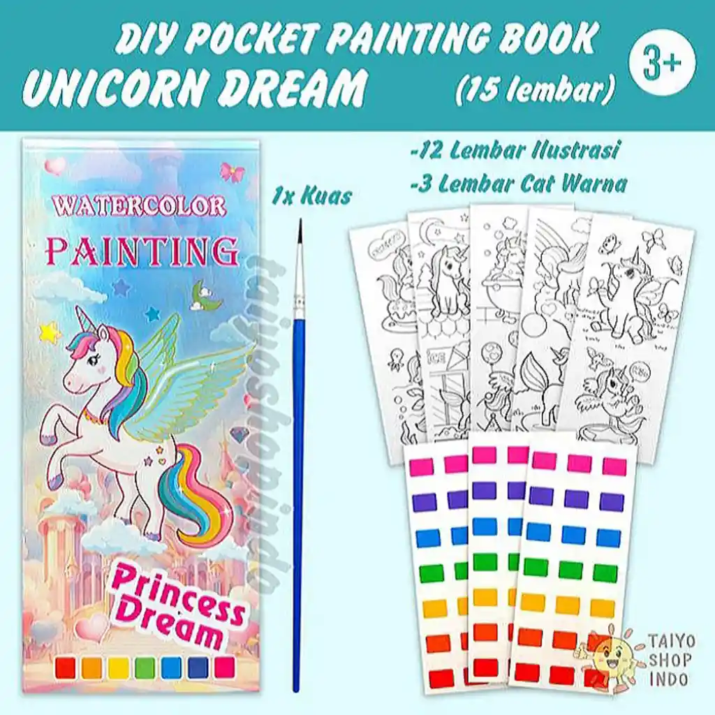 Cuadernillo Para Pintar Acuarela Cuaderno Para Niños/as Pincel