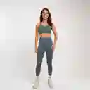 S - M Top Y Leggings - Set Deportivo Gris