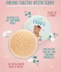 Trendy Polvos Sueltos Osito Teddy 🧸 – Acabado Suave, Mate Y Con Empaque Tierno 💖