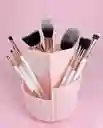 Trendy Organizador Redondo Para Brochas 🖌️ – Estilo Y Orden Para Tu Kit De Maquillaje 💖