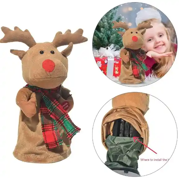 Peluche Reno De Navidad Con Musica
