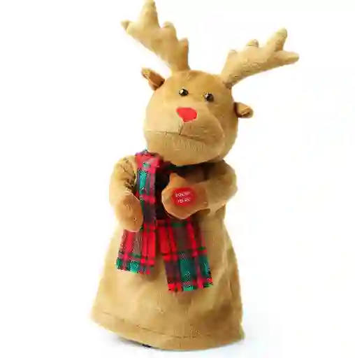 Peluche Reno De Navidad Con Musica