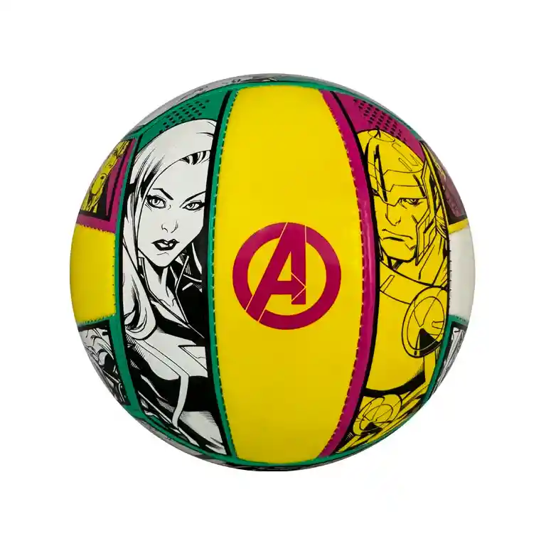 Balón De Voleibol #5 Golty Avengers Competencia/ Amarillo-verde-fucsia