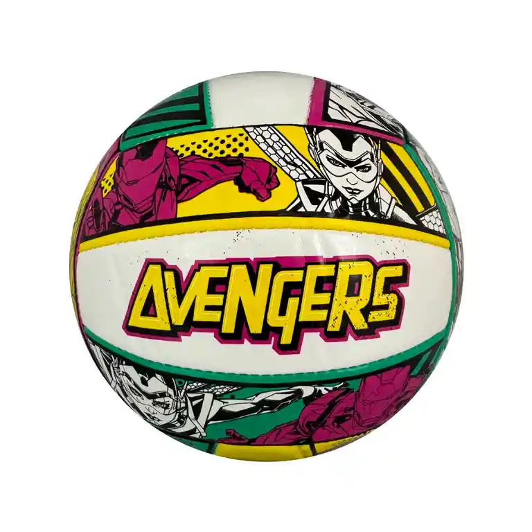 Balón De Voleibol #5 Golty Avengers Competencia/ Amarillo-verde-fucsia