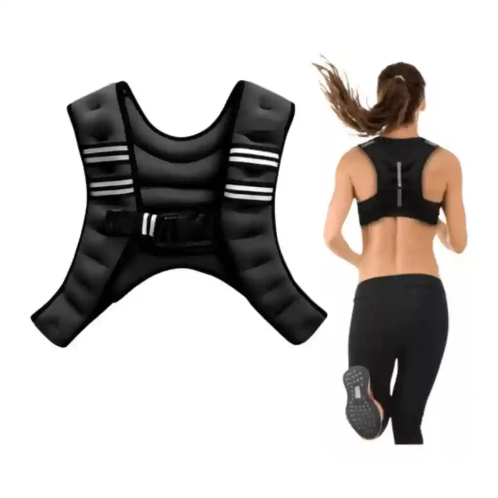 Chaleco Peso 5kg Gimnasio Actividad Física Correa Ajustable