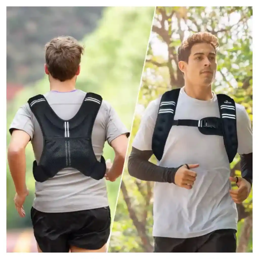 Chaleco Peso 5kg Gimnasio Actividad Física Correa Ajustable