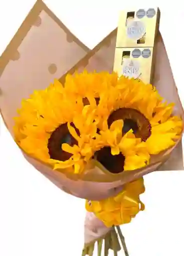 Flores- Girasoles En Bouquet