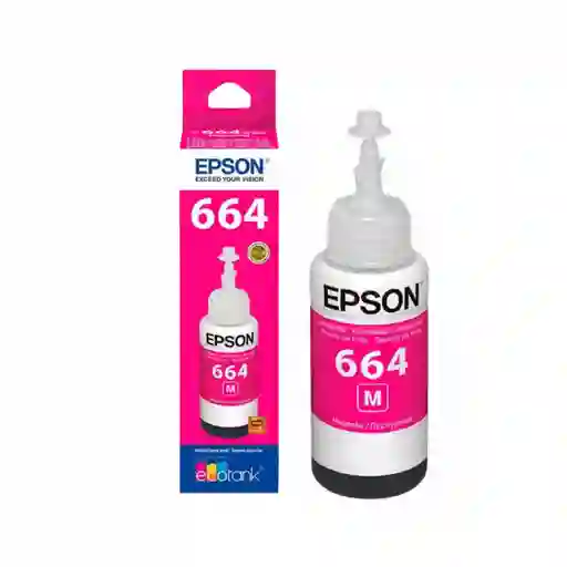 Botella De Tinta Epson T664 Magenta