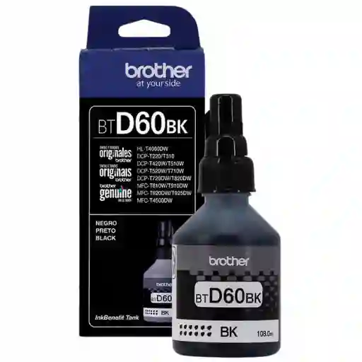 Brother Botella De Tinta Btd60bk Negro