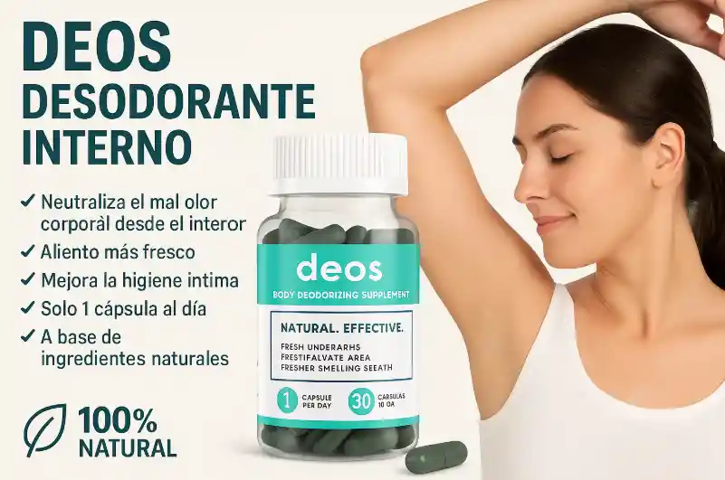 Deos Desodorante Interno 30 cápsulas | Frescura Natural Corporal, Íntima Y Bucal