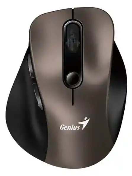 Mouse Genius Ergo 9000s Bluetooth Y 2.4ghz Con Batería Recargable, Diseño Ergonómico Para Diestros, Led 7 Colores Y Modo Silencioso Sin Clics Molestos