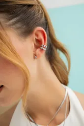 Earcuff Brillante Plateado