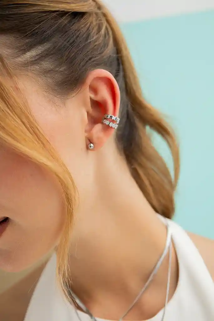 Earcuff Brillante Plateado