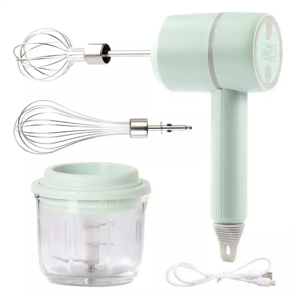Batidora Picadora Electrica Mezclador A Mano Recargable Usb