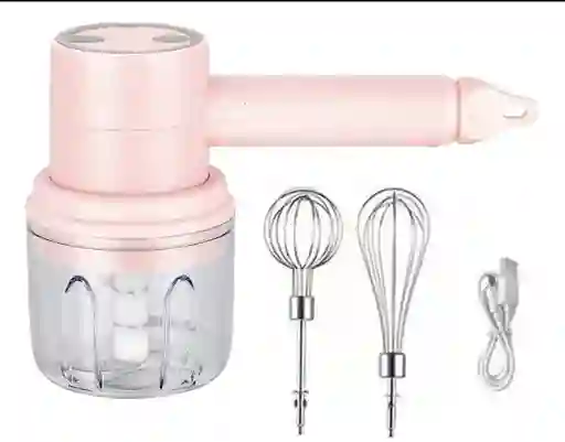 Batidora Picadora Electrica Mezclador A Mano Recargable Usb